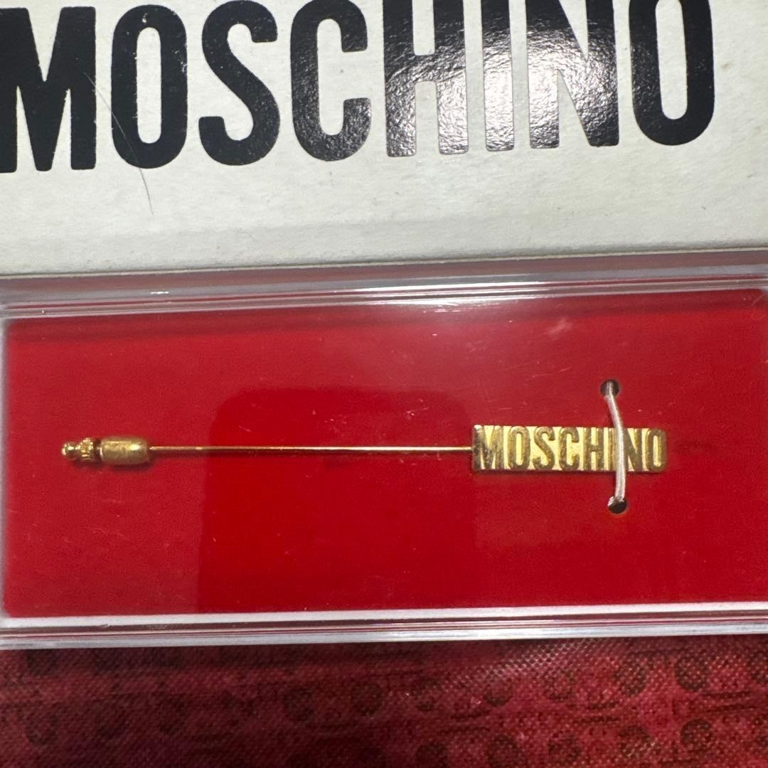 [Used] Moschino Pin Brooch logo vintage Multioolor w/box Auth from JAPAN used