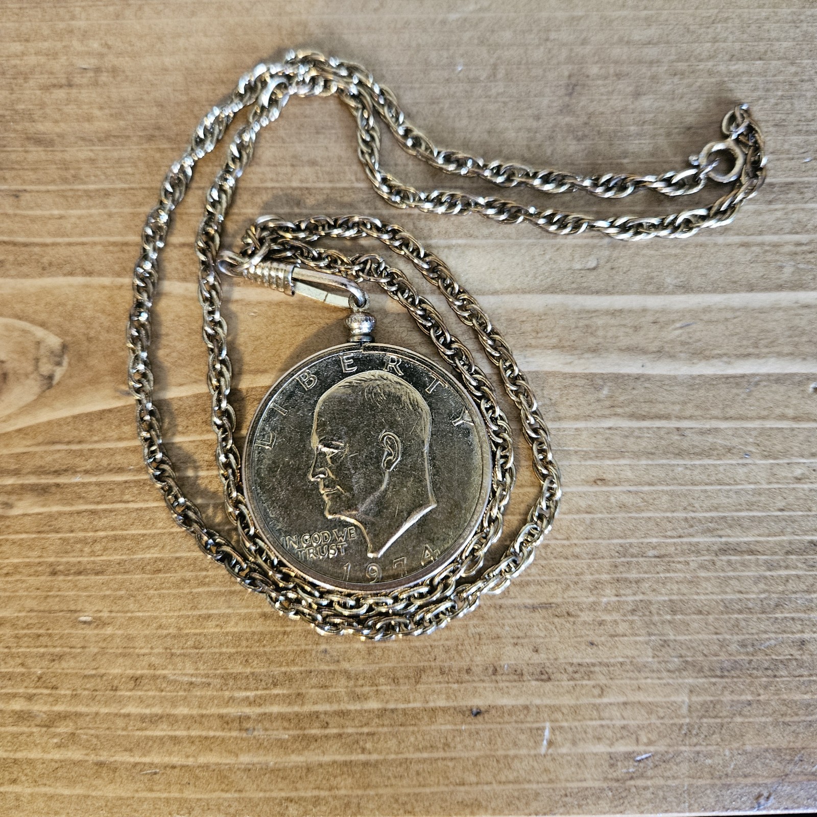 United States Liberty One Dollar 1974 Coin Necklace