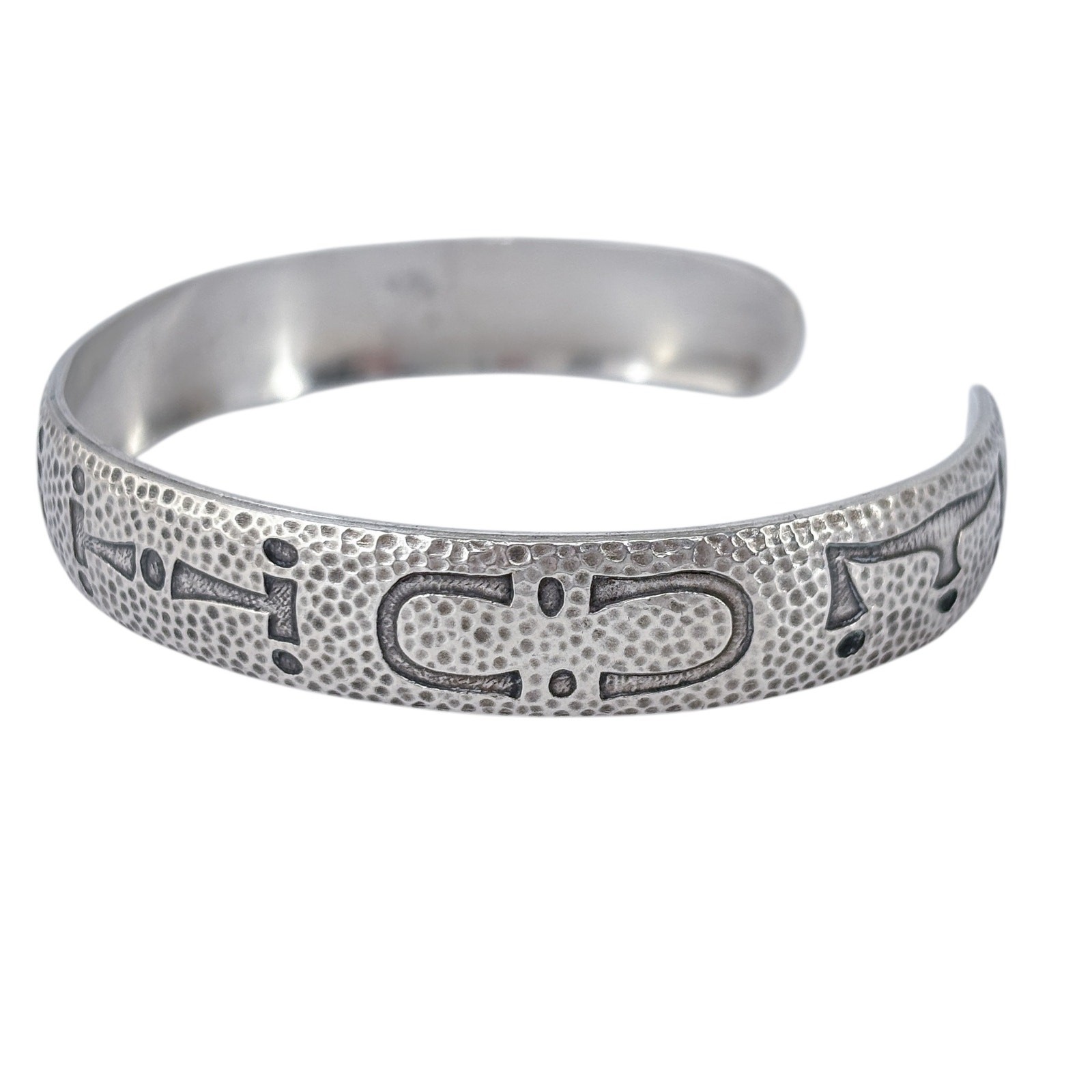 Vintage Sterling Silver 925 Wohelo Campfire Girls Cuff Bracelet | 8″