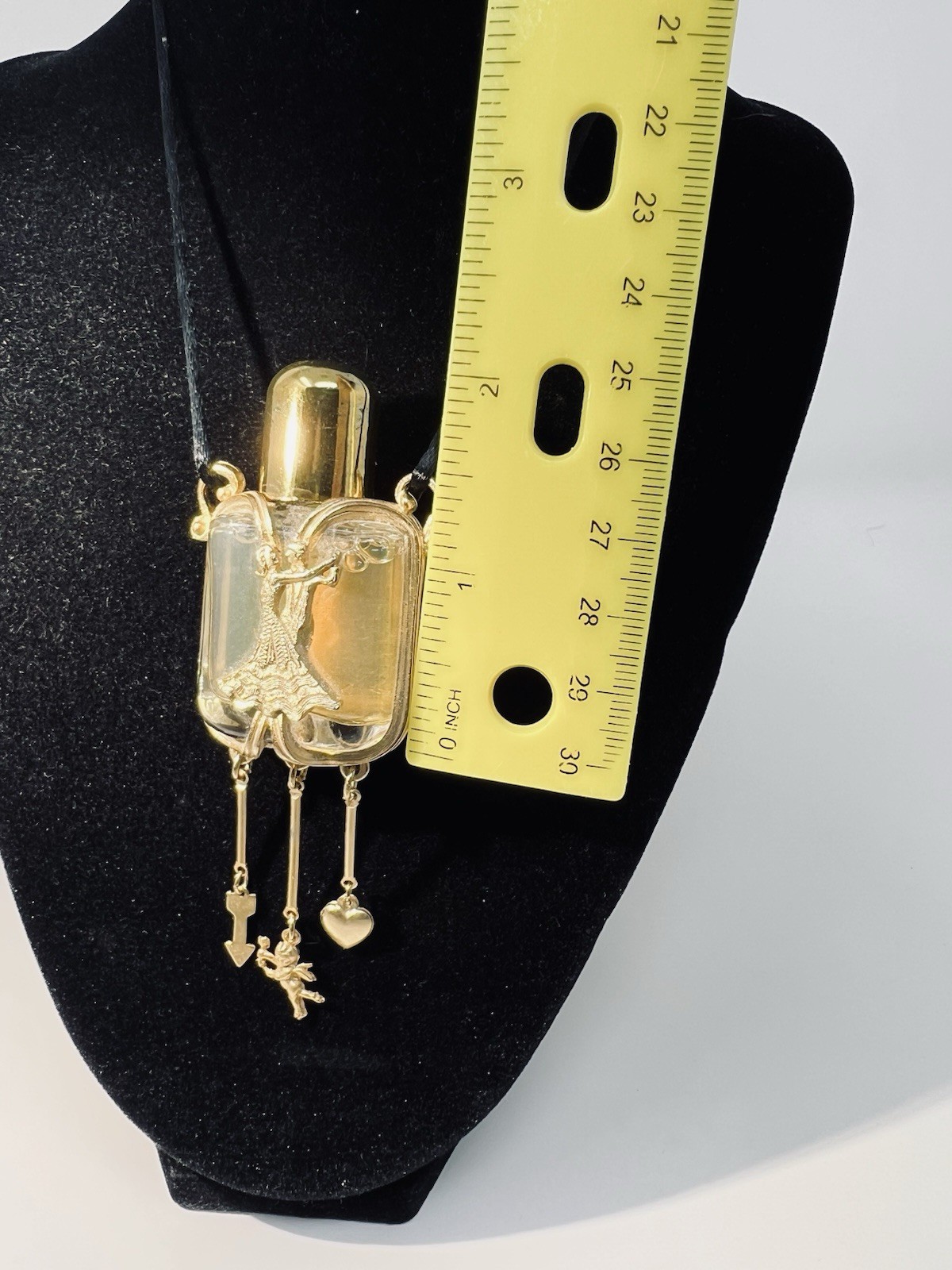 Luca Razza Wearable Bubble Bottle Pendant Necklace Cupid Heart Arrow Glass Vial