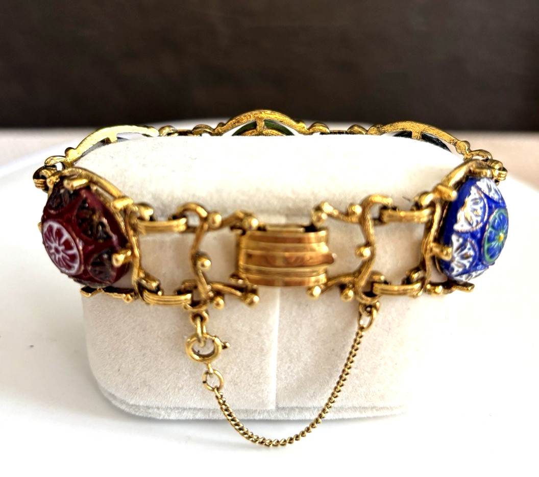 Juliana D&E for Celebrity Moroccan Matrix Carved Glass Cabochon Bracelet Book Pc
