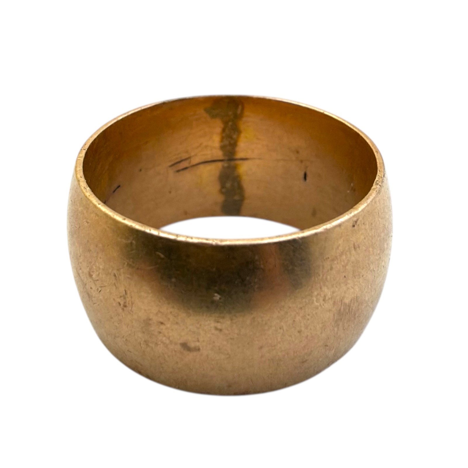 5.8g Vintage Victorian 14k Rose Gold Filled GF 11mm Mens Wedding Band Ring S 6.5