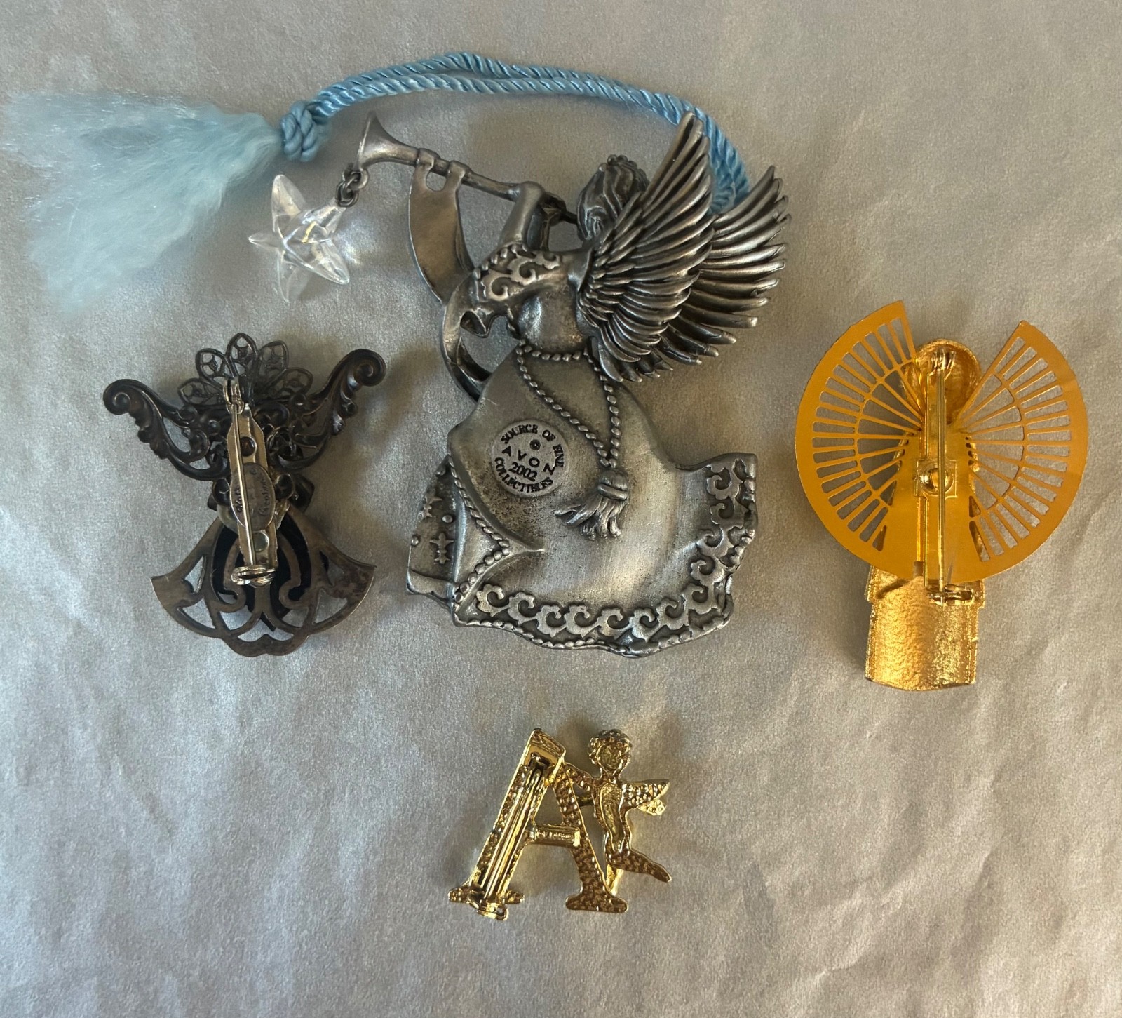 Lot of 15 Vintage Angel Cherub Pins Brooches Necklaces Decoration Jewelry