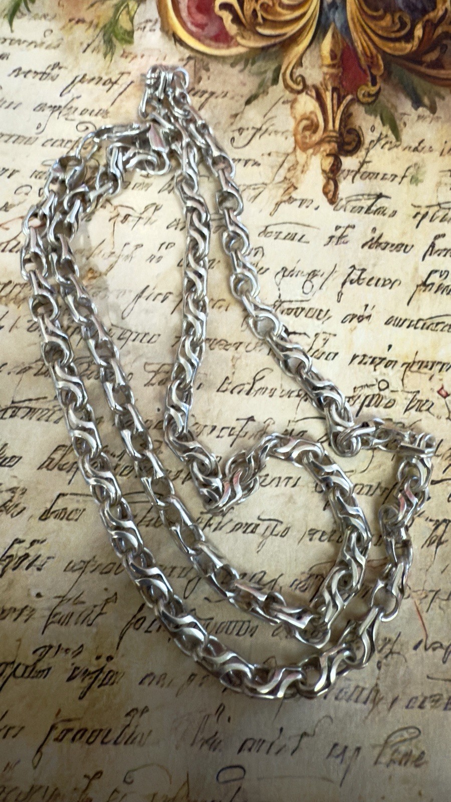 Superb 925 Sterling Silver Vintage East European Chain – 22.25″ – 57cm – #1795