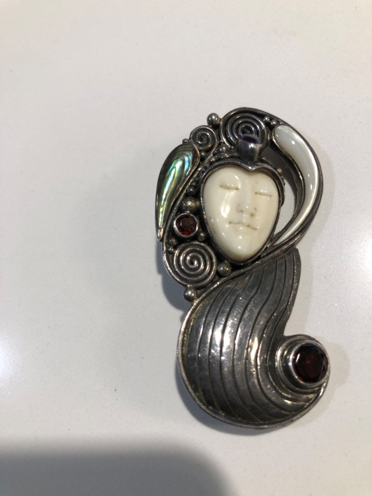 SAJEN STERLING SILVER BROOCH PENDANT