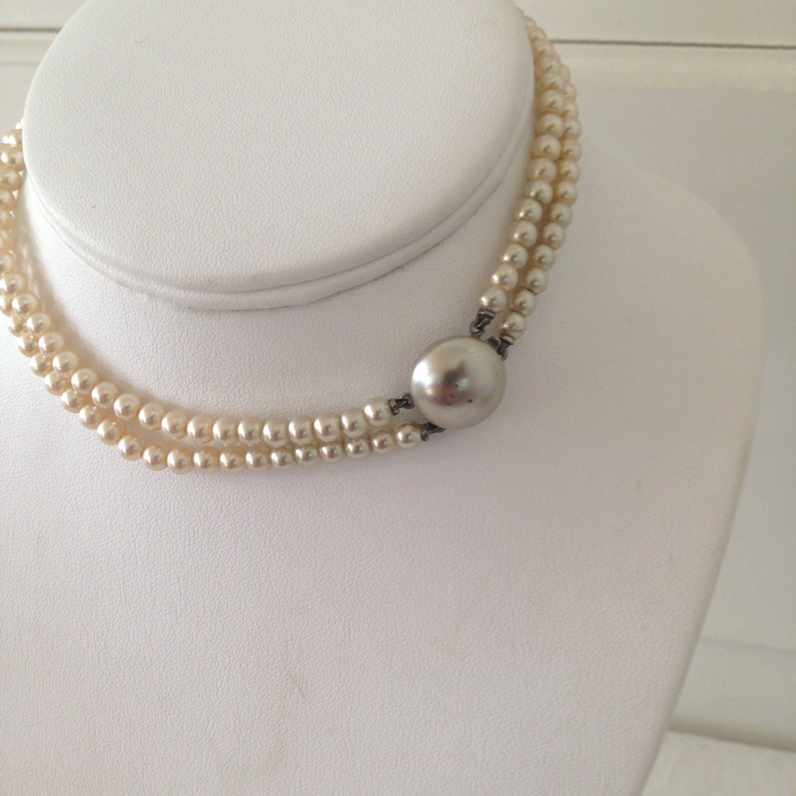 Vtg Richelieu Champagne Colored Double Strand Faux Pear Choker – 12.5 in Youth