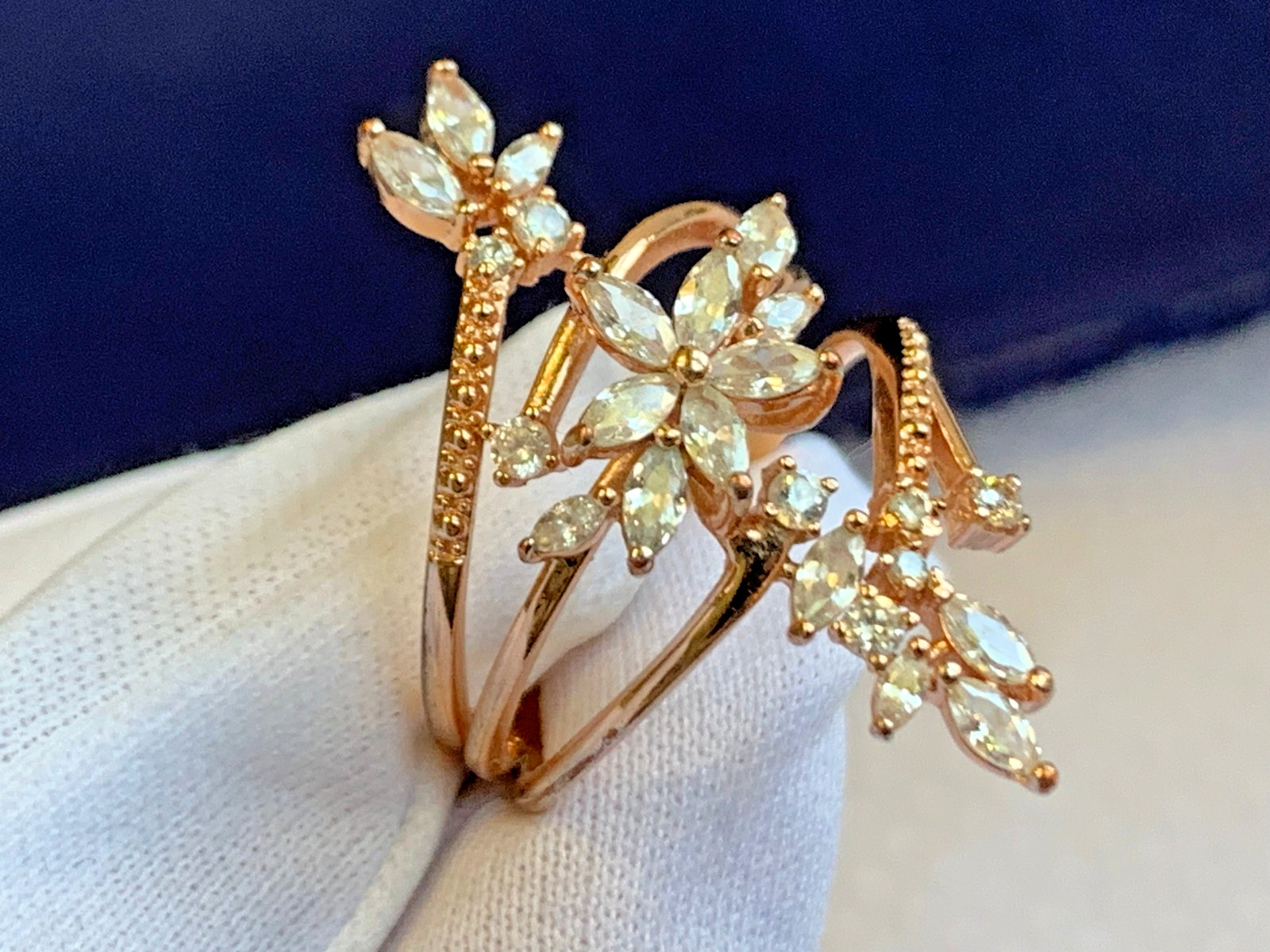 Vtg Ring Lot Gold Plate Costume Jewelry Deb Guyot Karis IBB Faux Gemstones