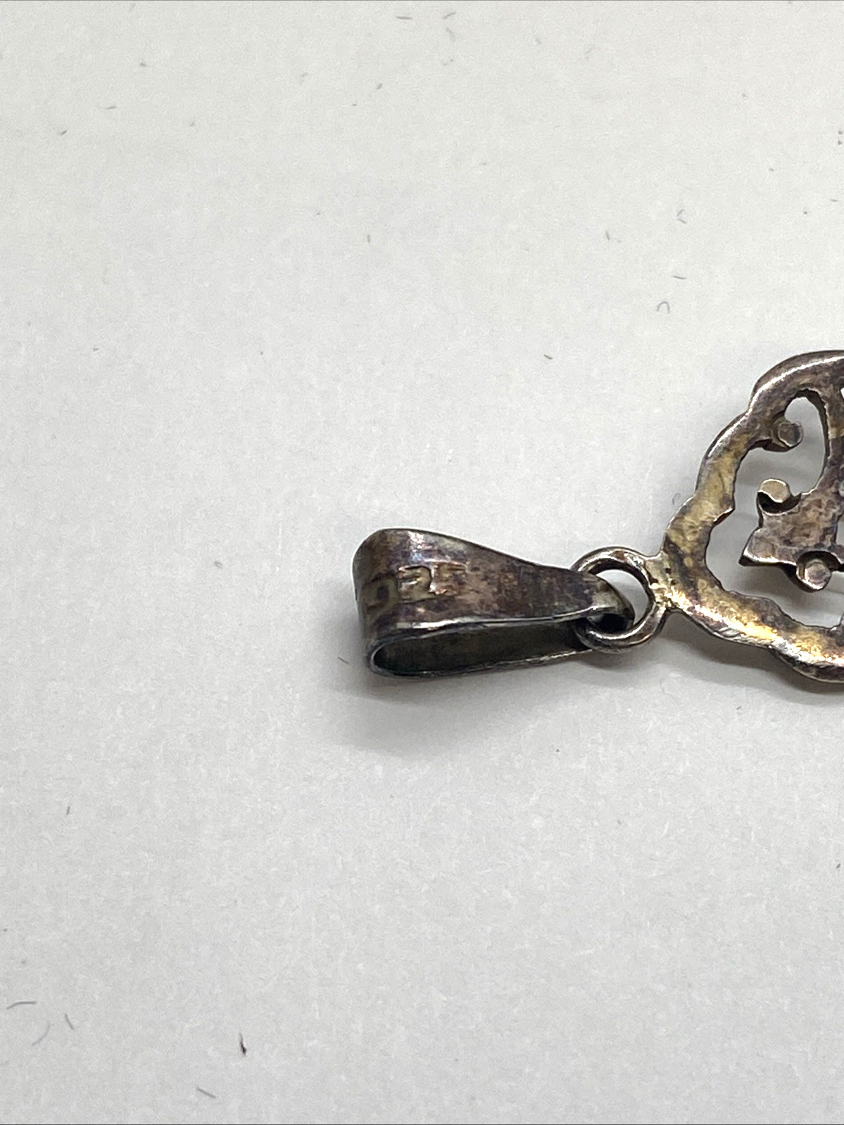 Vintage 925 Sterling Silver Skeleton Key Pendant Charm (2.1 Grams, 1.5″ inch)
