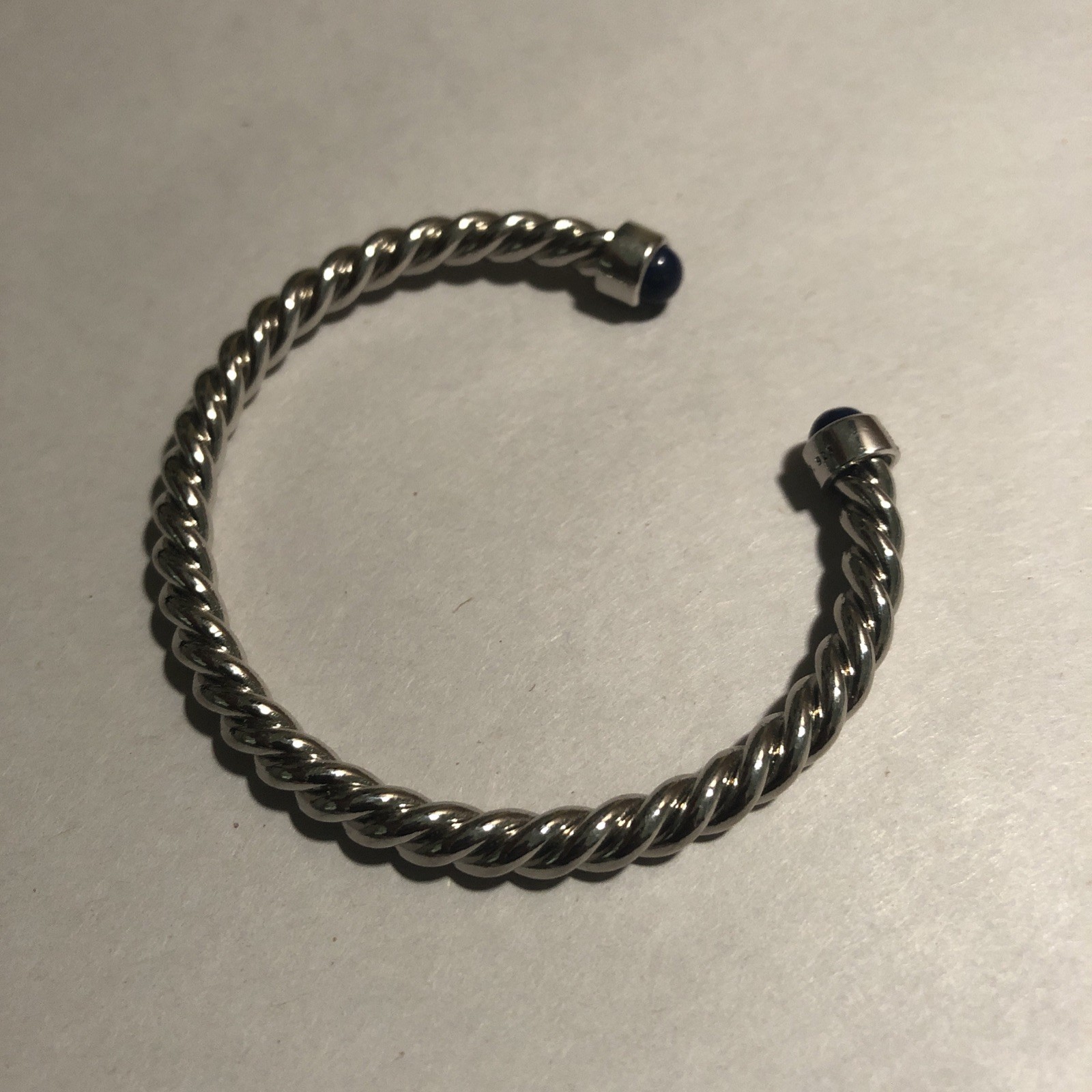 Men’s Vintage Cable Style Sterling Silver cable Bracelet flexable/adjustable