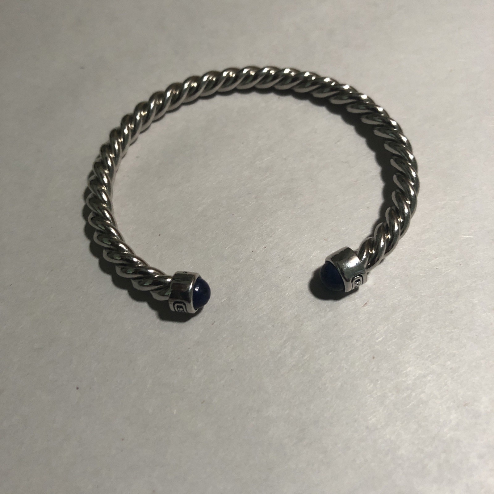 Men’s Vintage Cable Style Sterling Silver cable Bracelet flexable/adjustable