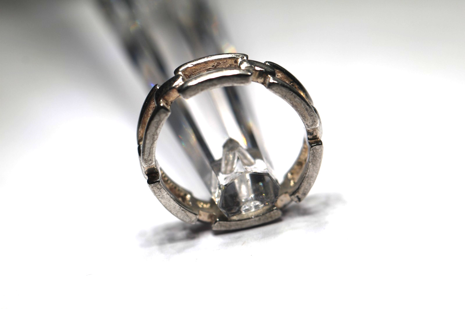 Vintage Sterling Silver Chain Link Ring Size 7 – Weighs 3.3 grams 5.5mm Wide