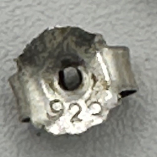 Vintage Sterling Stud Post Round Earrings About 6mm Backs 925 Also