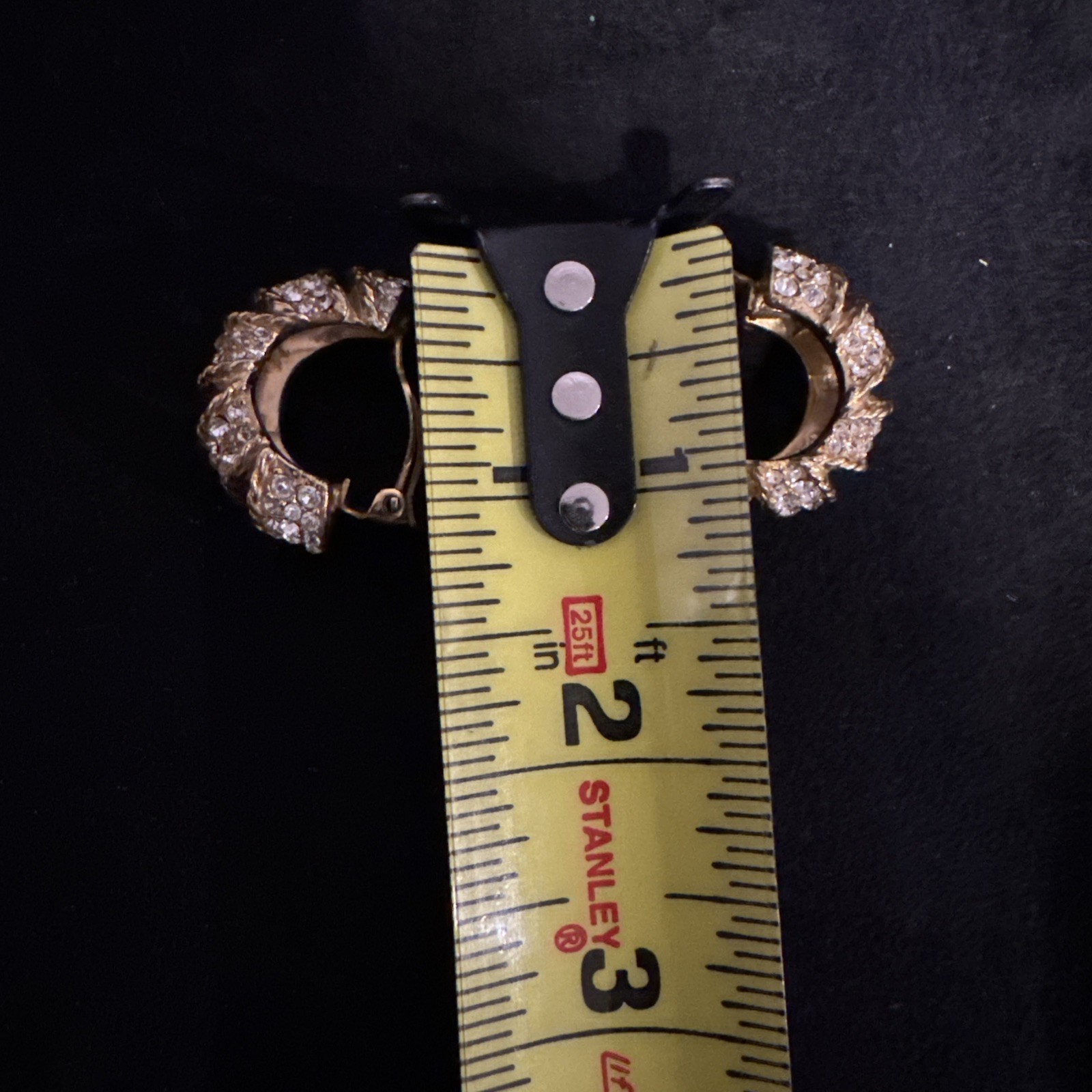 Kramer of New York Vintage Gold Tone Pave Set Rhinestone Bracelet Earring Set