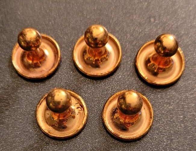 Original Antique Victorian Rose Gold Tuxedo Shirt Studs lot of Six $20.00 SALE