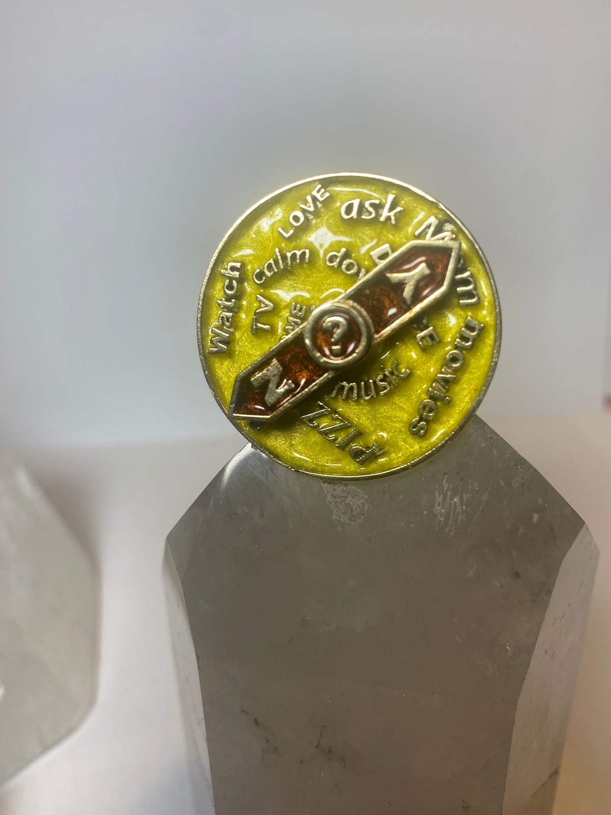 Yes No ring size 7.75 spinner band sterling silver band women