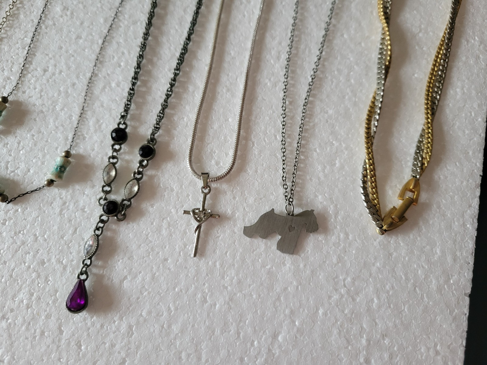 Lot 14 Vintage Jewelry Necklaces Bullet Treble Clef Steam Punk Silver/Gold Tone