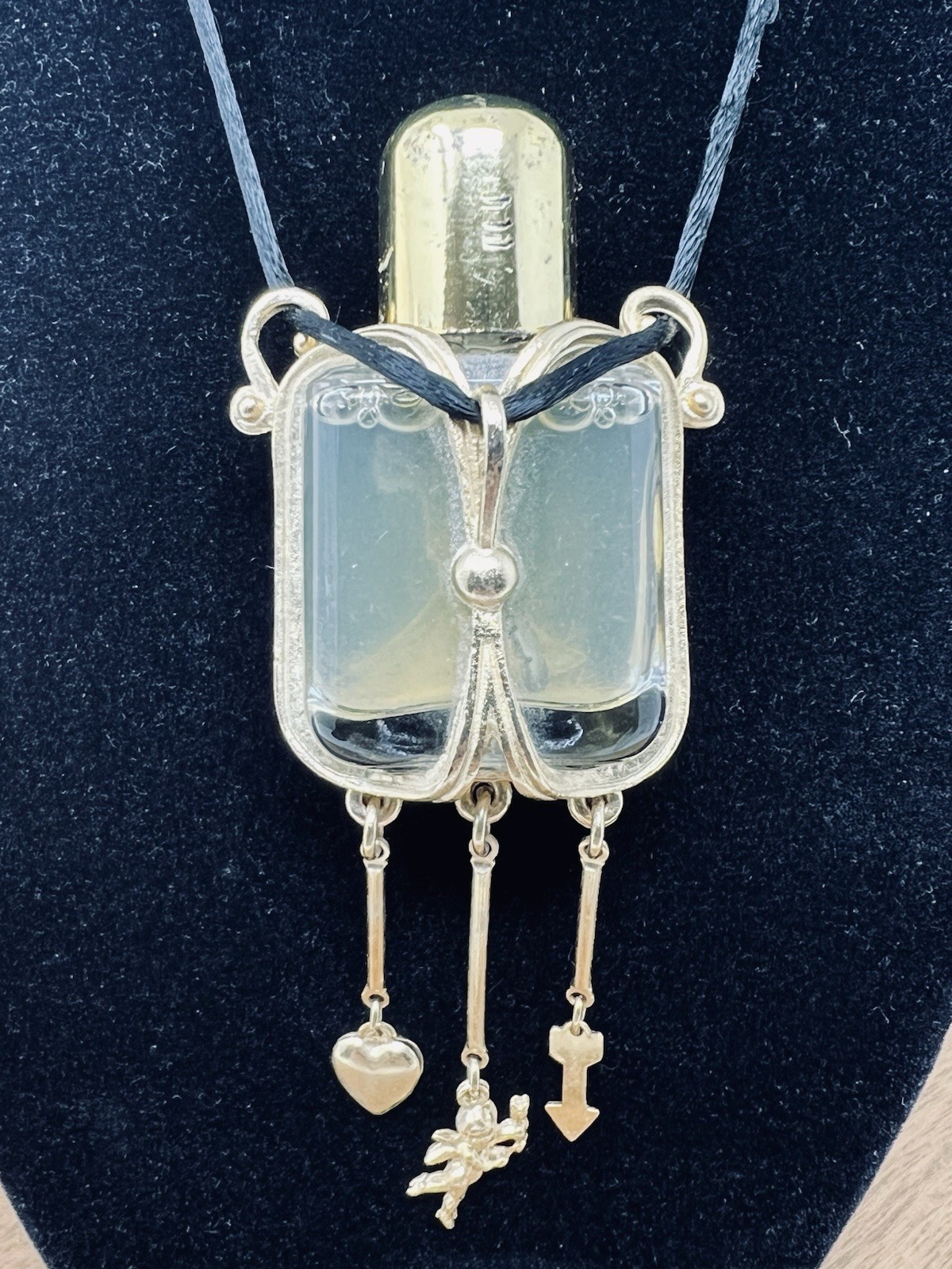Luca Razza Wearable Bubble Bottle Pendant Necklace Cupid Heart Arrow Glass Vial