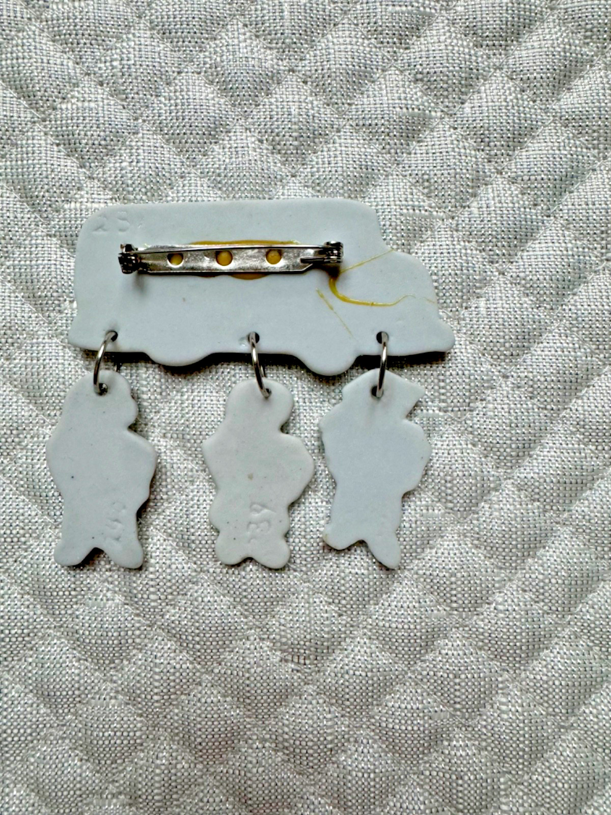 School Bus Ceramic Brooch Pin Bus Drivers Children Trena’s Trinkets Yellow