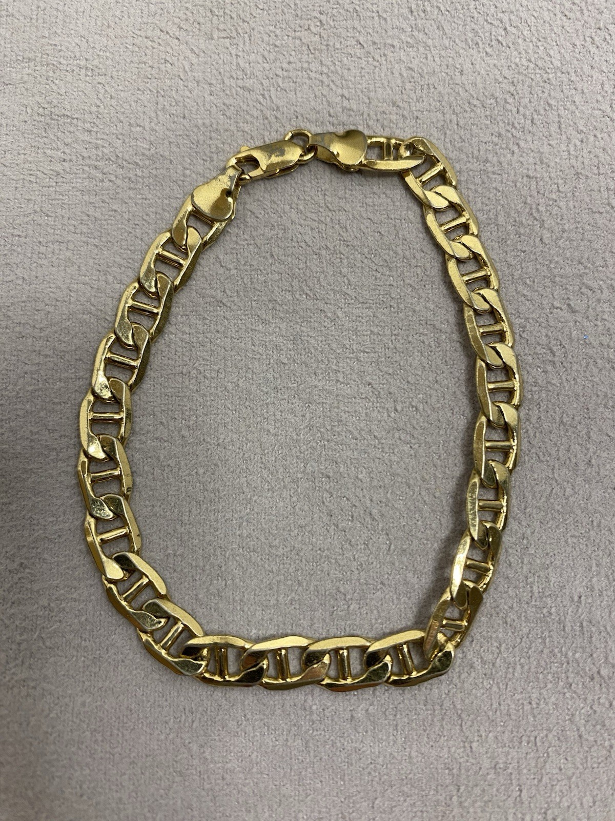 Vintage Gold Tone Mariner Chain Bracelet Nautical Anchor Link Classic Style