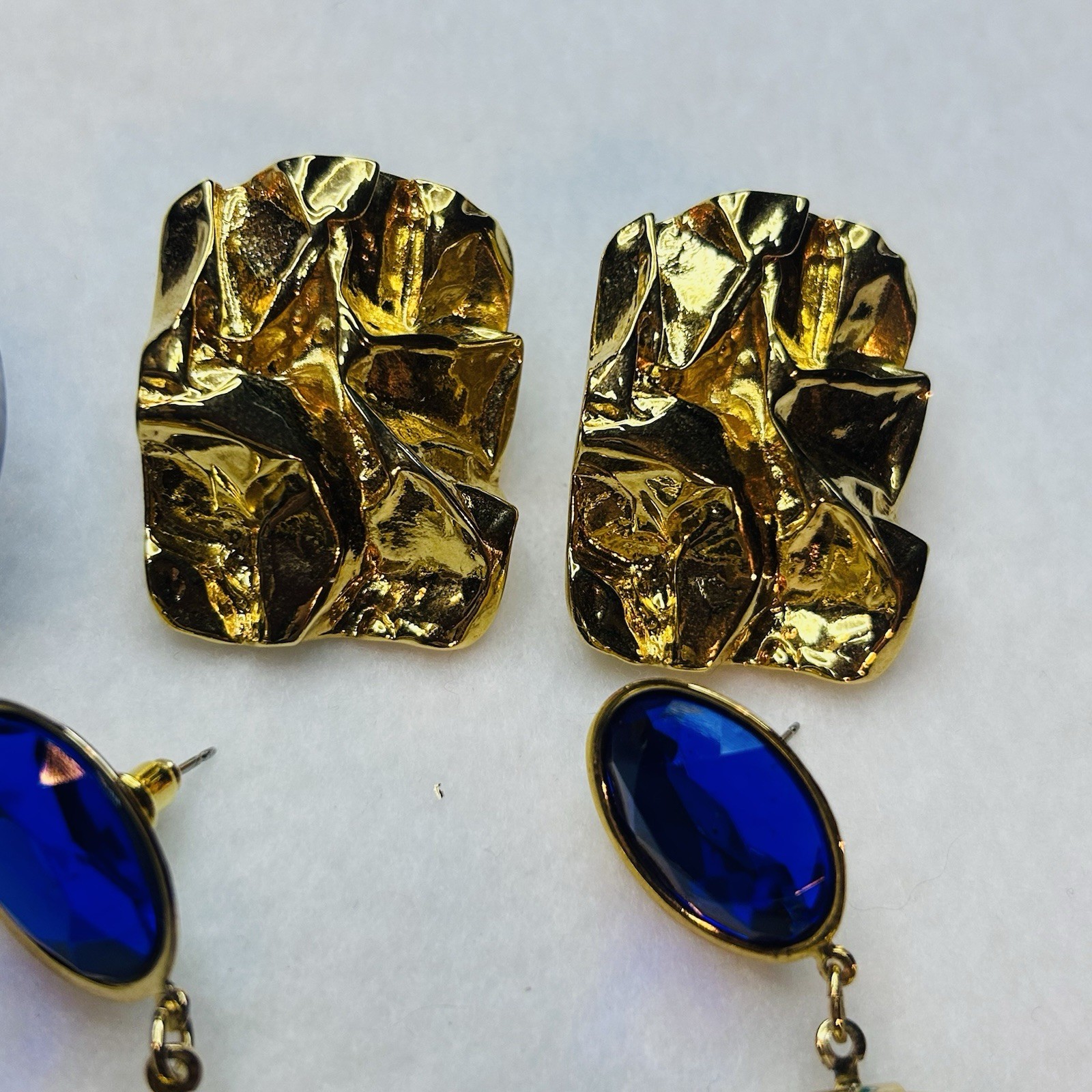 Mixed Lot Of 6 Pairs Vintage To Modern Earrings Various Styles & Materials 0994
