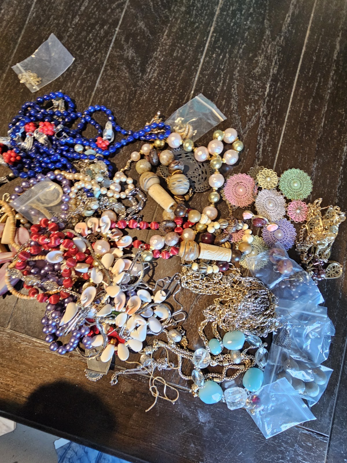 3 Lbs 4oz Unsearched Jewelry Lot VTG & Now Junk & Wear & Resell Craft FUN *Read