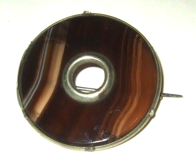 Scottish Agate Pin Estate Jewelry from United Kingdom