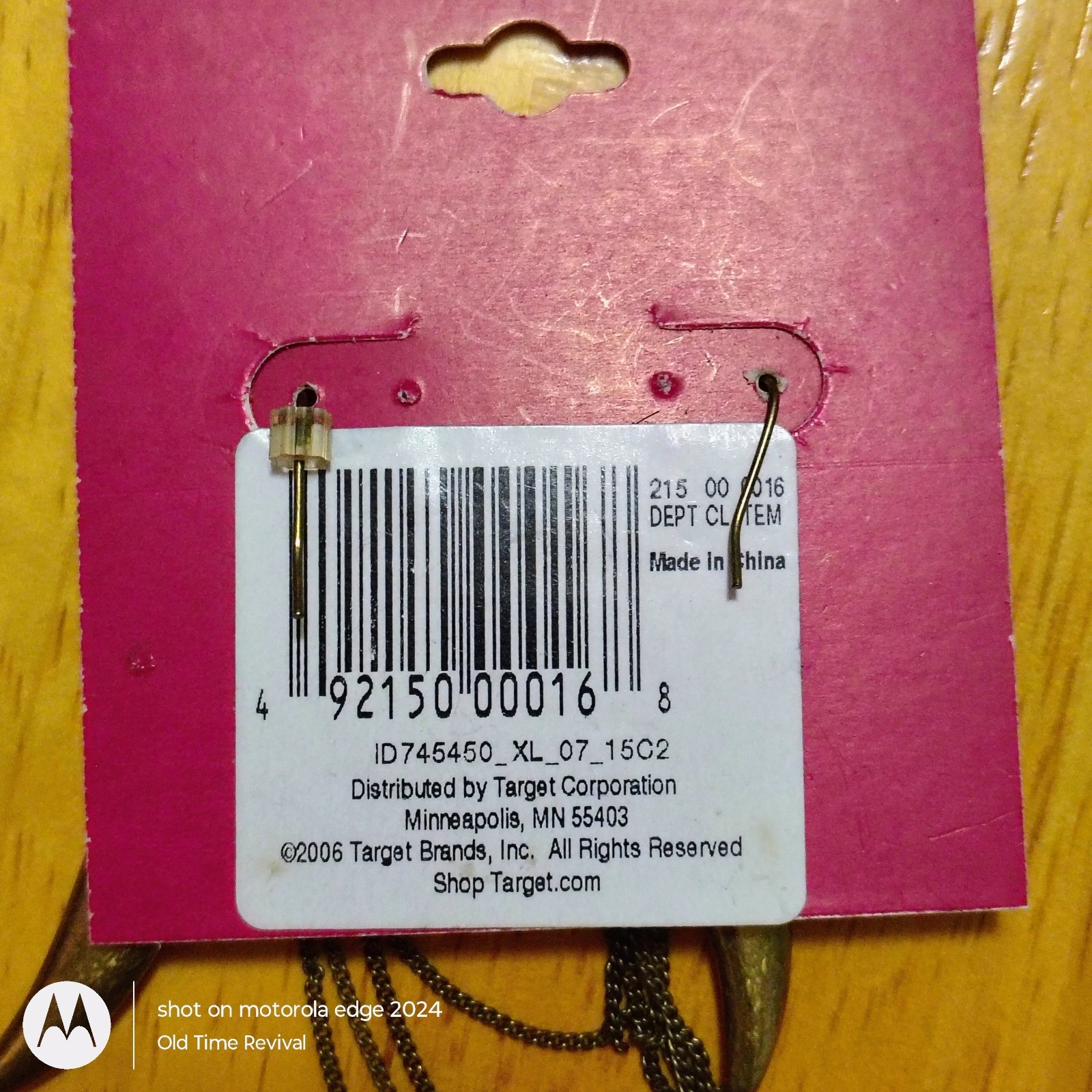 Xhilaration Horn Tusk Chain Fringe Dangle VTG Earrings Nickel Free NOS Boho Y2K