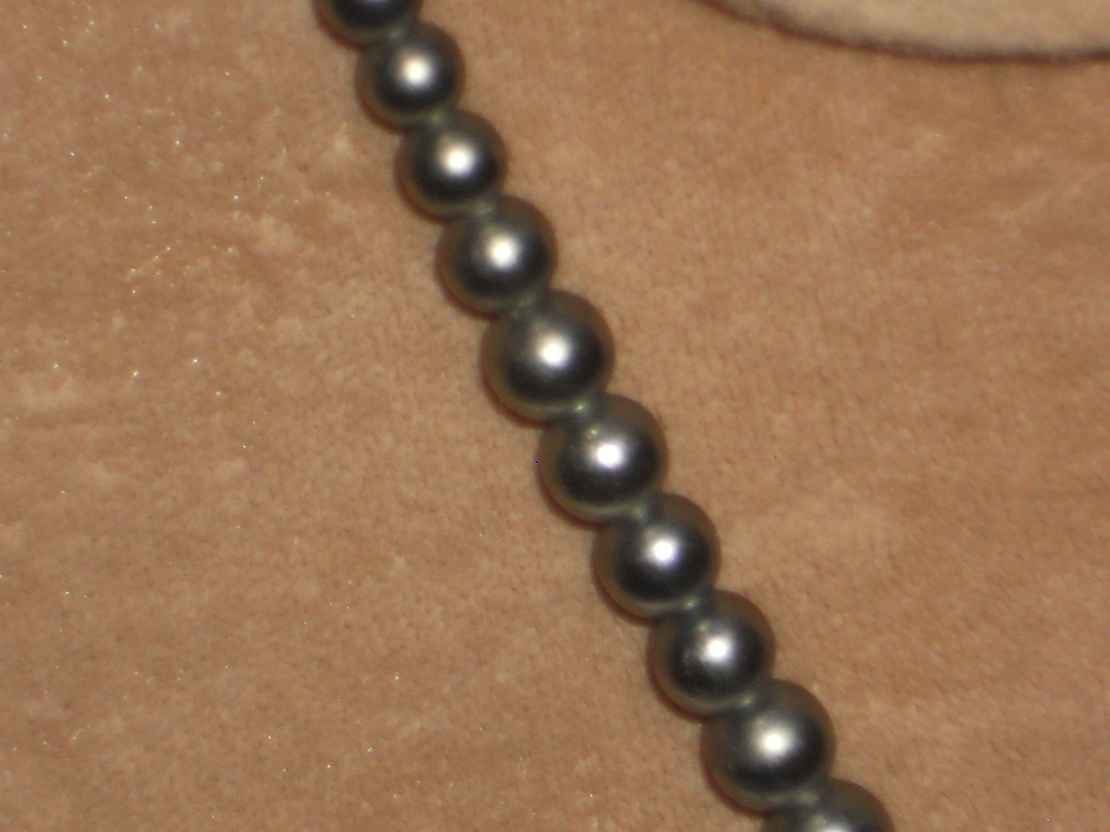Faux Gray Pearl 16 “necklace-graduating pearls from 4-12 cm size-antique clasp