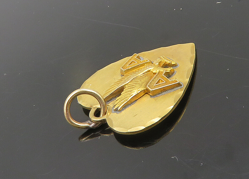 WELLS 14K GOLD Vintage United States Air Force Love Heart Pendant GP024