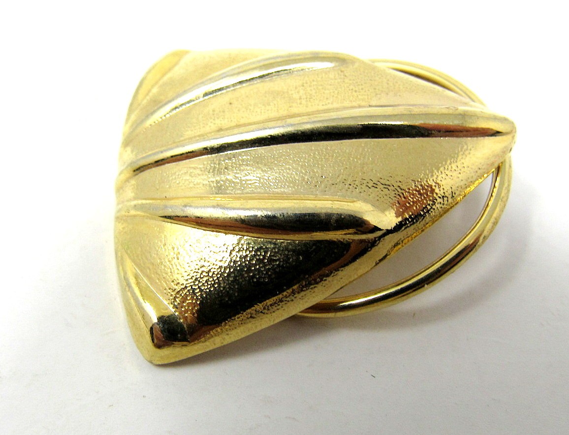 Kathie Lee Scarf Holder Clip Triangle Gold Tone Slide Dressy New US Seller sl