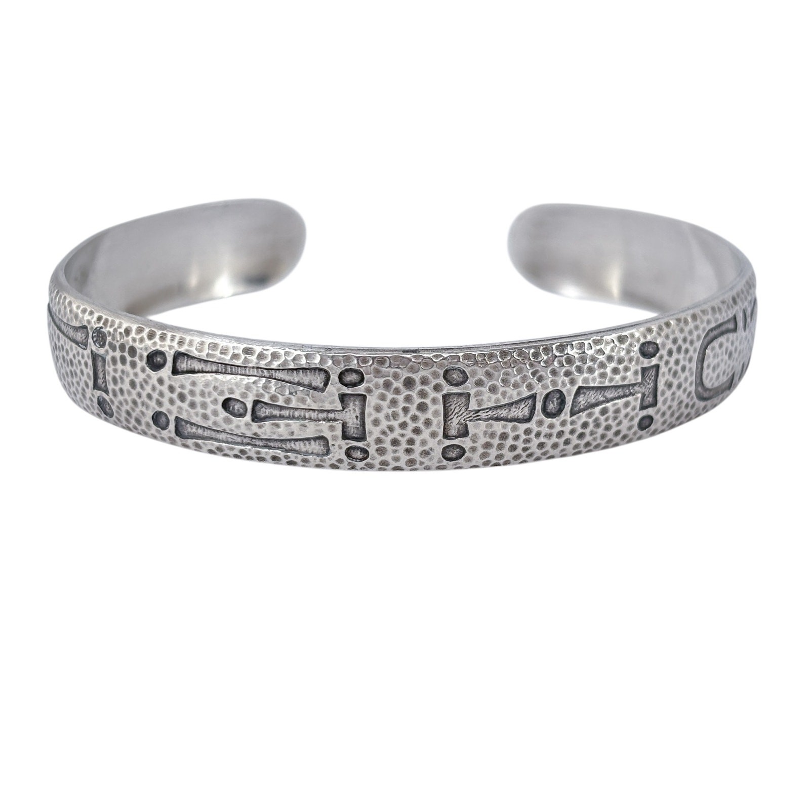 Vintage Sterling Silver 925 Wohelo Campfire Girls Cuff Bracelet | 8″