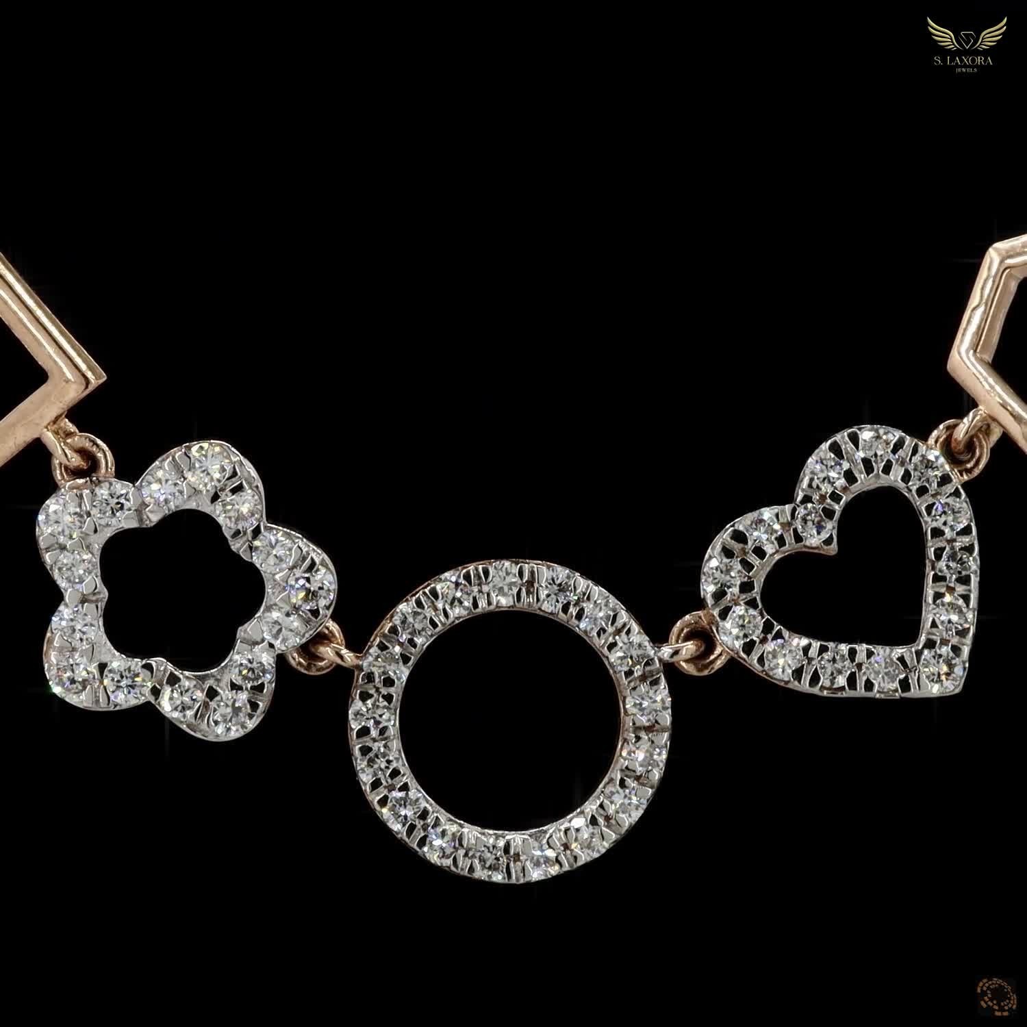 Lab Created Diamond 0.58ct Pendant Necklace Rose Gold Plated Gift